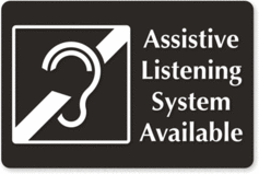 Assistive listening accessible sign se 1971 210